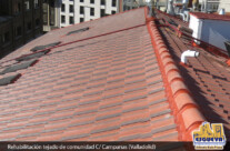 Rehabilitación de tejado de comunidad de vecinos C/ Campanas (Valladolid)
